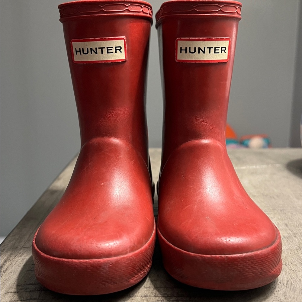 Hunter Classic Red Waterproof Boots Children’s Size 5